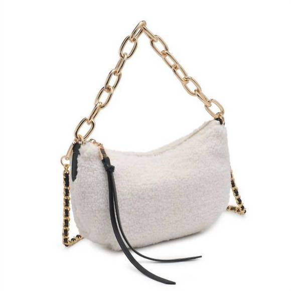 URBAN EXPRESSIONS Handbags - NEW URBAN EXPRESSIONS sherpa crossbody bag in white